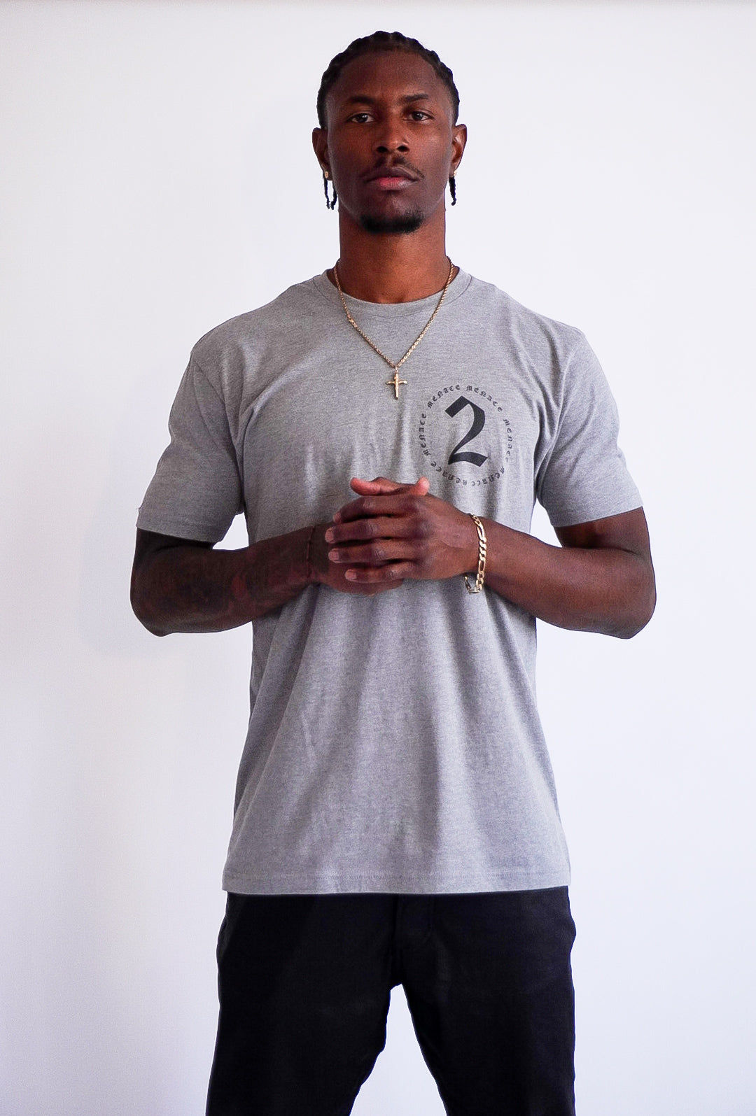 MENACE2 Stamp Tee (Grey)